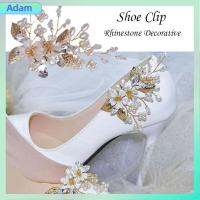 ADAM 2PCS(1 Pairs) ผู้หญิงผู้หญิงผู้หญิง อุปกรณ์เสริมรองเท้า ส้นสูง/บูท เจ้าสาวในบ้าน ตกแต่งด้วยหัวเข็มขัด เสน่ห์ของรองเท้า ดอกไม้คริสตัล คลิปรองเท้าพลอยเทียม