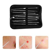 9 Pcs Acne Needle Set Skincare Tool Blackhead Removal Needle The Face Whitehead Popping Stainless Steel Pore Extractor Tool