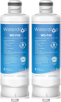 Waterdrop DA97-17376B Replacement for Samsung HAF-QIN/EXP, DA97-08006C, RF28R7201SR, RF28R7351SG, WD-F45, Refrigerator Water Filter, 2 Filters