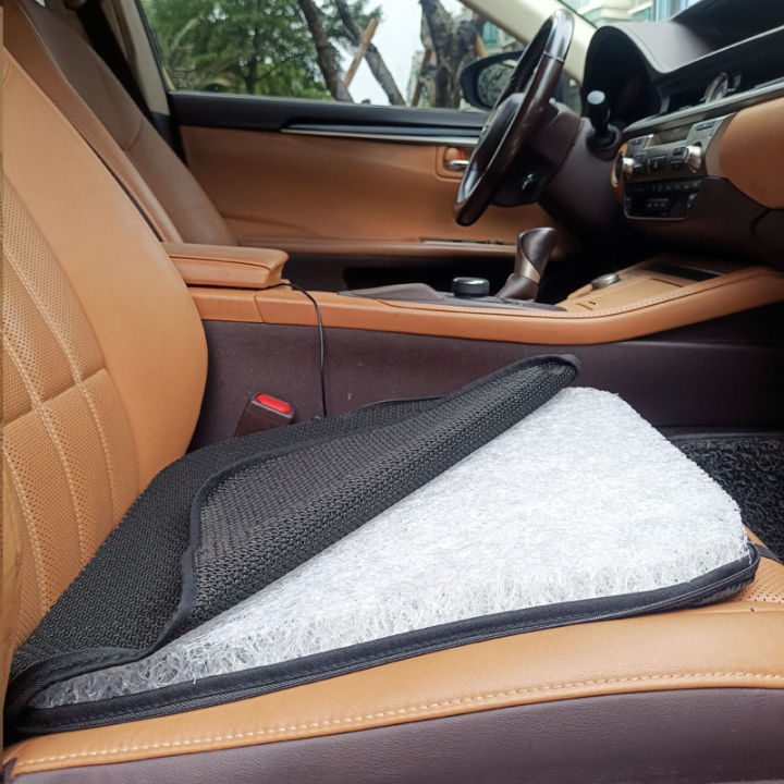 เบาะรองนั่งในรถยนต์เบาะเเท่ผ้า-ice-silk-แบบ3d-ระบายอากาศได้ดีทุกฤดูกาลเบาะรองนั่งในรถยนต์