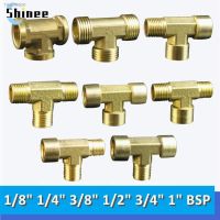 ✶▣ Pneumatic Plumbing Brass Pipe Fitting Male/Female Thread 1/8 1/4 3/8 1/2 BSP Tee Type Copper Fittings Water Oil Gas Adapter