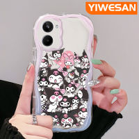 YIWESAN เคสสำหรับ Realme 10เคสลายการ์ตูนน่ารักคุโรมิดีไซน์ใหม่เนื้อครีมขอบคลื่นเคสมือถือกันกระแทกแบบใสนิ่มฝาครอบป้องกันโปร่งใสลายกล้องถ่ายรูปเรียบง่ายอ่อนโยน