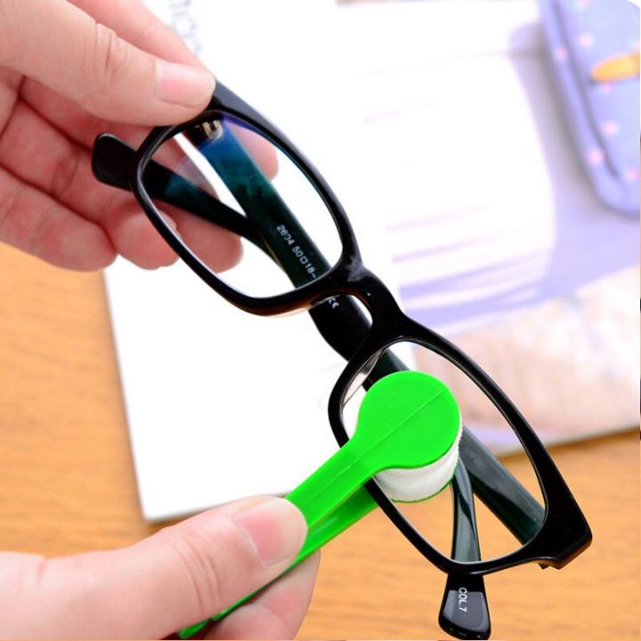 ที่เช็ดแว่นตาอเนกประสงค์แบบพกพาแปรงแว่นกันแดดอุปกรณ์เช็ดผ้าไมโครไฟเบอร์แว่นสายตาขนาดเล็ก