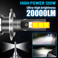 H4 LED ไฟหน้า20000LM CSP ชิป LED H7 H1 H11 H9 9005 9006 HB3 HB4 120W 4300 K 6500K 8000K PTF ICE bulbs Turbo Light 12V