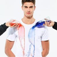 Anti-Fouling เสื้อยืด Unisex Hydrophobic กันน้ำ Dirt Proof Tops เสื้อยืด Stain Resistant ผ้า Fast-Dried Tops Tees