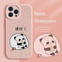 เคสสำหรับ Apple iPhone โทรศัพท์พิมพ์ลายการ์ตูนแพนด้าหนังสังเคราะห์หมีแพนด้า14 13 12 11 X XR XS Pro Max Plus เคสด้านหลังมีสไตล์เคสจาก GGQcase