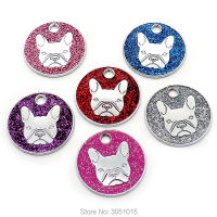 100pcs Personalized Dog Tags For Dog Engraved Puppy Cat ID Name Collar Tag face heard Shape s Pendant DIY Dog plate Accessori