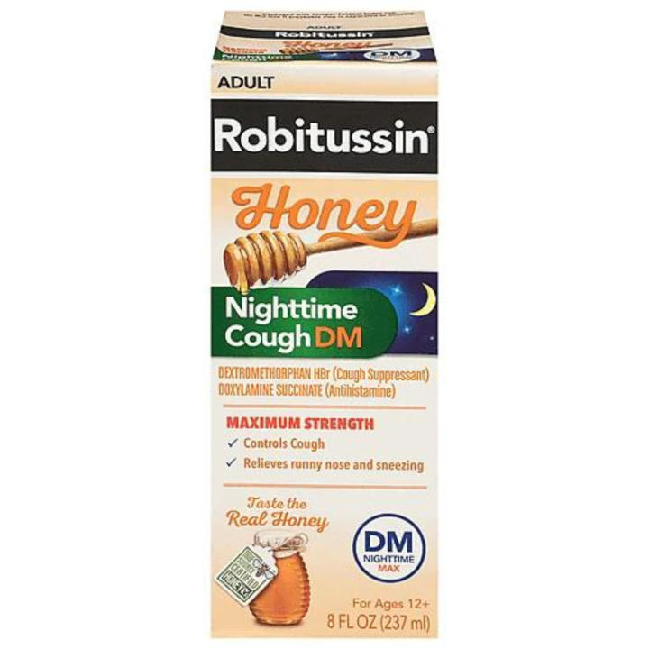 Robitussin | Adult Honey Nighttime Cough DM For Ages 12+ (237mL ...