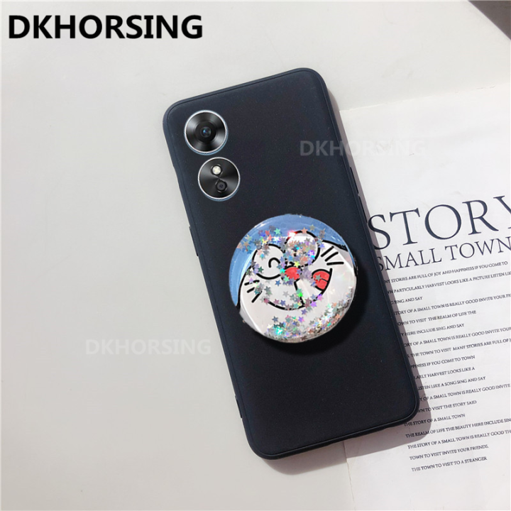 dkhorsing-เคสใหม่-oppo-a78-5g-2023ซิลิโคนนิ่มเคสโทรศัพท์-oppo-ผิว-a78สัมผัสกับการ์ตูนโดราเอมอนน่ารักหมีฝาปิดมีที่ยึด