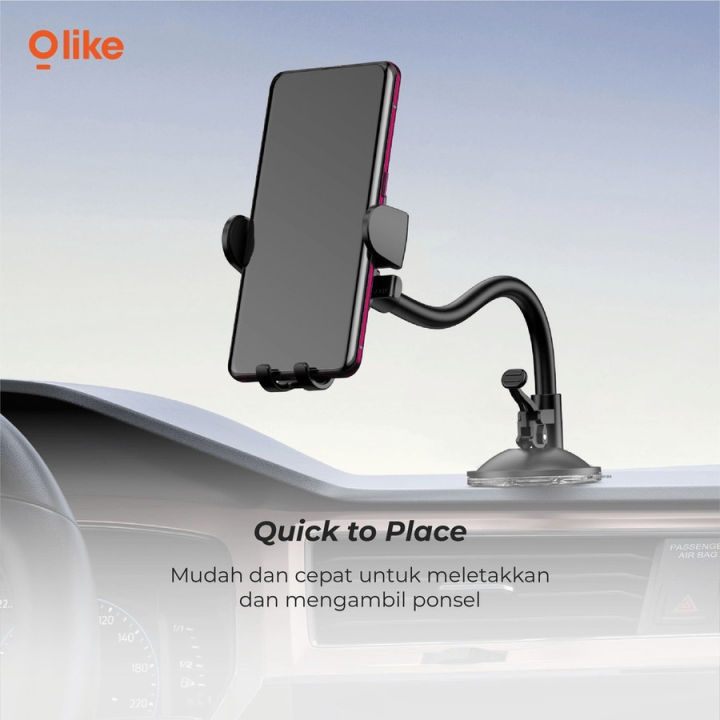 olike-ที่วางโทรศัพท์ในรถยนต์-hc3-ขาตั้งในรถ-แข็งแรง-จับยืดหยุ่น-เชื่อมต่อ