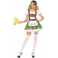 Carnival Lady The Munich Oktoberfest เครื่องแต่งกายเยอรมนีบาวาเรียเบียร์แม่บ้านบริกรคอสเพลย์ Parade Tavern ชุดแฟนซีปาร์ตี้