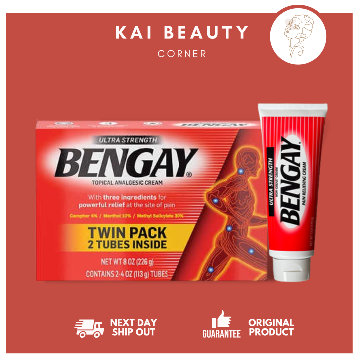 (kaibeauty) Ultra Strength BENGAY Pain Relieving Cream 8 Ounces (10/ ...