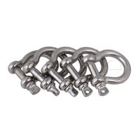 5pcs M6 304 Stainless Steel Screw Pin Anchor Shackle Bow Rigging European Style