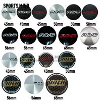 KLL 4PCS/lot 45mm 50mm 56mm 65mm Car Wheel Center Cap Emblem Sticker For RAYS VOLK Racing Wheel LOGO Hub Cap Sticker