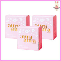 Aura Aura Soap Princess skin care PSCสบู่หน้าเงา สบู่ออร่า หน้าเด็ก สบู่เซรั่ม [ขนาด 80 g.] [3 ก้อน ]