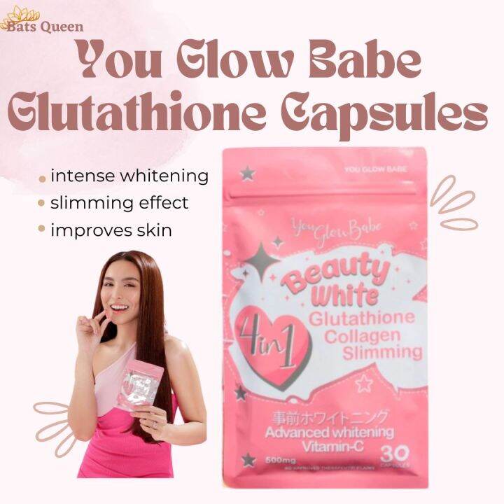 YOU GLOW BABE 4in1 BEAUTY WHITE Intense Whitening Glutathione Slimming ...