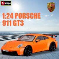 Urago ปอร์เช่911 GT3ซุปเปอร์คาร์ยานพาหนะหล่อแบบคงที่1:24โลหะผสมโมเดลรถของเล่นสำหรับเด็ก