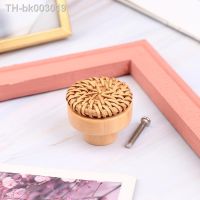 ✼▤✐ Wooden Furniture Handle Handles Rattan Drawer Knobs Wardrobe Kitchen Cupboard Door Handle Dresser Pulls Furniture Hardware