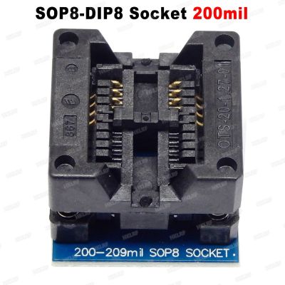 SOIC SOP8 DIP8 Programmer Adapter 200mil OTS-20-1.27-01 Socket for TL866 EZP2010 Hot Offer Components DIY Kit Electronic Kits