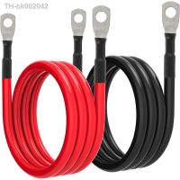 ▼ 2Pcs Battery Ground Cable 5AWG Battery Connection Cable Terminal Kit Copper Wire Terminal Cable Car Inverter Wire with Lug