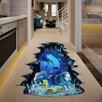 【cw】 7 Kinds Floor Stickers Sea Animals Wall Bedroom Mural Decals Vinyl Wallpaper