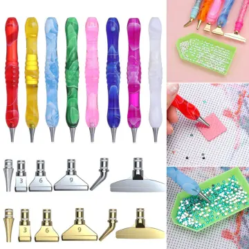 DIY Diamond Painting Tool Point Drill Pens New Resin Pen With Thread Design  Metal Multi-placer Replacement Pen Heads Accessories
