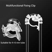 2Pcs Plastic Aquarium Water Tube Holder Water Pipe Hose Mount Bracket for 4 6mm Pipe Water Tubes Fixed Clip Fish Tank Hose Clamp