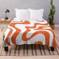 Ready Stock Soft Warm Cozy Nice for Home Office Sofa Decor Family Gifts Strange Liquid Swirl Retro Abstract Pattern Flannel Throw Blanket