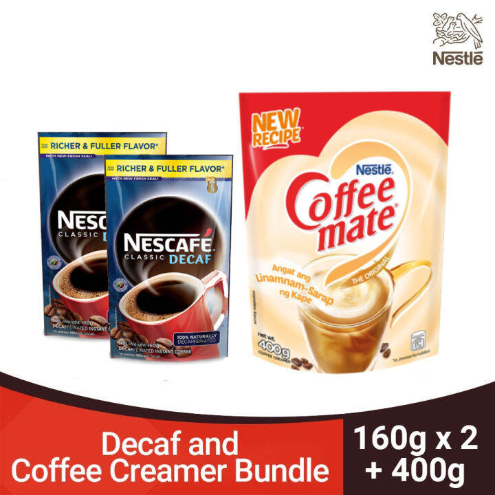 NESCAFÉ CLASSIC DECAF 160g Pack of 2 and COFFEE MATE Coffee Creamer 400g Lazada PH