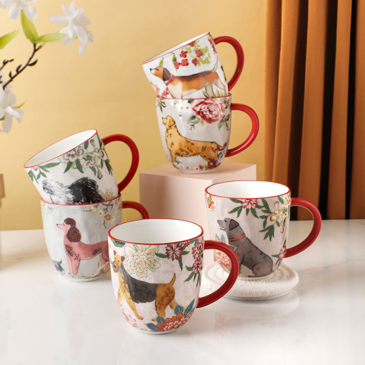 1pc Lovely Christmas Cartoon Creative Ceramic Coffee Mug For Breakfast,  Gift Cup