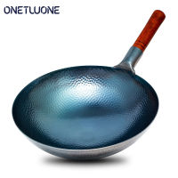 Onetwone Handmade Fish Scale รูปแบบกระทะแก๊สทำอาหารหม้อ32/34ซม. ผัดกระทะสำหรับในครัวเรือน Resturant Hiqh คุณภาพทนทาน Woks