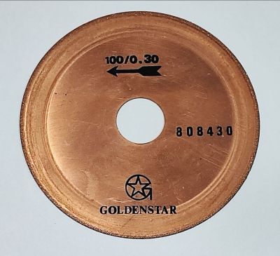 ใบเลื่อย ตัดพลอย Golden Star 100x0.3 mm แผ่นทองแดง แพ็ค 10 ใบ