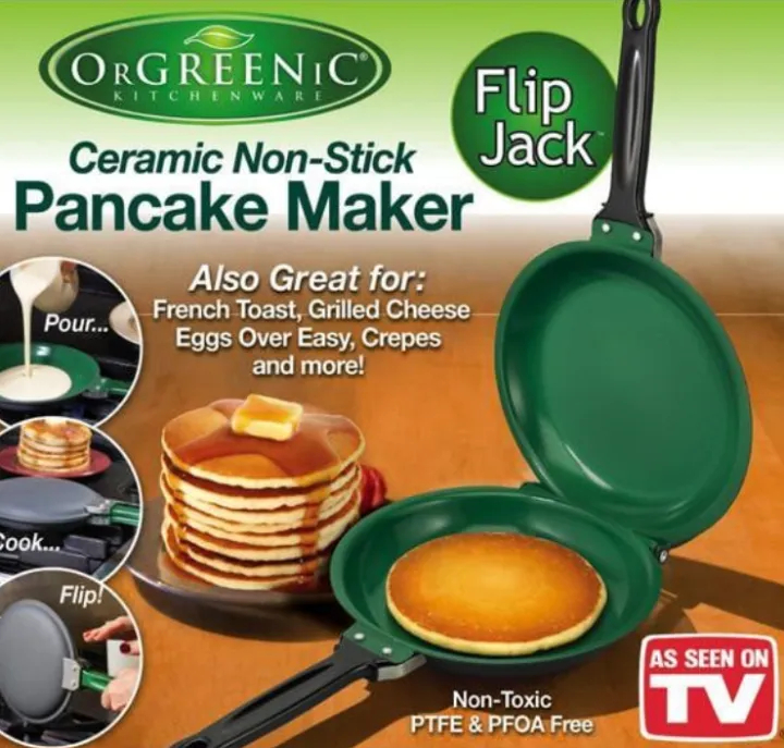 Nonstick Flip Pan Ceramic Pancake Maker Cake Porcelain Frying Pan