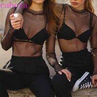 COD DSFERTRETRE Gothic Fishnet Long Sleeve Mesh Goth Womens Clothing