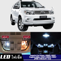 Toyota Fortuner / Fortuner Champ (MK1) เซ็ตหลอดไฟ​ภายใน LED​ สว่าง ติดตั้งง่าย รับประกัน 1ปี ไฟเพดาน ส่องแผนที่ ประตู ขาว น้ำเงิน ส้ม 6000K