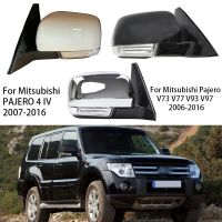 กระจกมองหลังไฟฟ้าในรถยนต์สำหรับ Mitsubishi Pajero V93 V77 V73 V97 2006-2016 7632A655 7632A656ประกอบกระจกข้างประตูรถยนต์