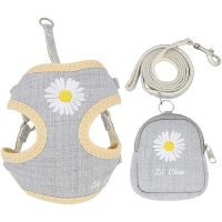 【FCL】☈ Small Dog Harness Leash Set with No Pull Harnesses for Dogs Cats Soft Breathable Mesh