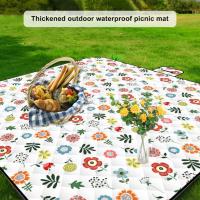 Picnic Mat Waterproof Heat Insulation Picnic Pad Non-stick Foldable Thickened Damp-proof Camping Ultrasonic Picnic Mat Sleeping Pads