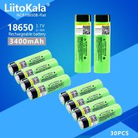 30PCS LiitoKala 34B 100 New Original NCR18650B 3.7v 3400 mah 18650 3400mAh Lithium Rechargeable Battery Flashlight batteries