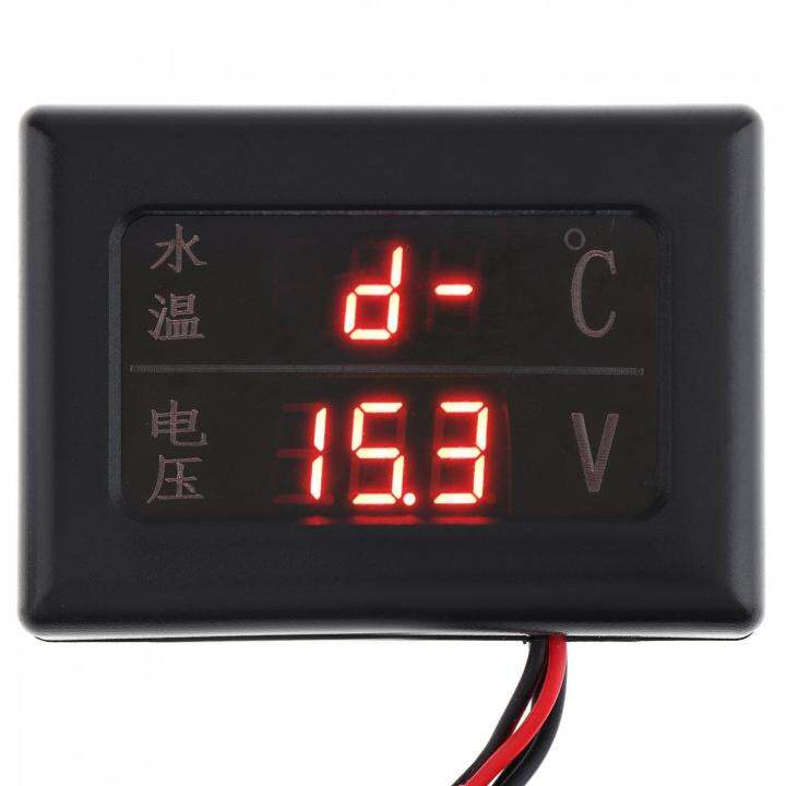 12v-24-v-universal-2-in-1-digital-anti-shake-water-temperature-gauge-volt-gauge-meter-with-sensor-for-car-truck