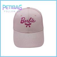 PETIBAG ปรับได้ปรับได้ หมวกเบสบอลตุ๊กตาบาร์บี้ ระบายอากาศได้ระบายอากาศ งานปัก หมวกกันแดดชายหาด คาวาอิ หมวกยอดแหลม ผู้ใหญ่และผู้ใหญ่