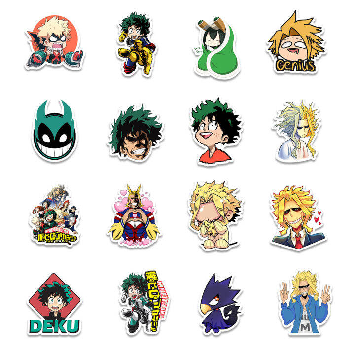 muya-100pcs-my-hero-academia-สติกเกอร์ลายอะนิเมะสำหรับเด็กกันน้ำสติ๊กเกอร์การ์ตูนสติ๊กเกอร์กราฟฟิตี