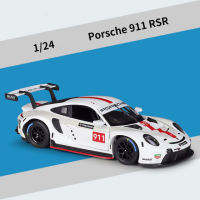 1:24 Porsches 911 RSR Alloy Racing Car Model Diecasts Metal Toy Sports Car Model High Simulation Collection Childrens Toy Gift