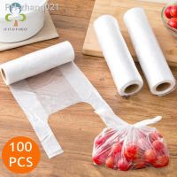 100PCS Transpare Roll Fresh-keeping Plastic Bags of Vacuum Food Saver Bag 3 Sizes Food Storage Bags with Handle Keep Fresh ZXH