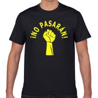 Mens Large T-shirt T Men No Pasaran Funny White Geek Cotton Male Tshirt Xxxl 4XL/5XL/6XL