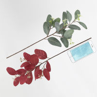 【cw】Artificial Green Eucalyptus Plastic Plants Simulation Money Leaves Grass Bouquet for Home Garden Party Decoration Fake Plants