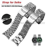 Jubilee Oyster Solid Stainless Steel Arc Strap for Seiko SKX007 SKX009 Curved End Watch Band for Rolex 18/19/20/21/22/23/24mm