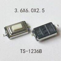 50ชิ้น4X6mm 3X6มม. H 2.5มม. สวิตช์ปุ่มชั่วขณะ SMD 2Pin รีโมทสวิตช์สัมผัสยางสำหรับระบบรถกุญแจปุ่มเปิด/ปิดไอโฟนสวิตช์จุดไฟ