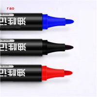 【LZ】☫☇✉  Waterproof Suave Writing Marker Pen Papelaria Escola Office Big Oil Multi Function Mark Pen Preto Azul e Vermelho Mark Pen S55