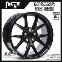 [ส่งฟรี] ล้อแม็ก NICHE แท้ รุ่น MISANO ขอบ18" 5รู112 สีMatteBlack Road หน้า8" หลัง9.5" Wheels จาก USA จำนวน 4 วง